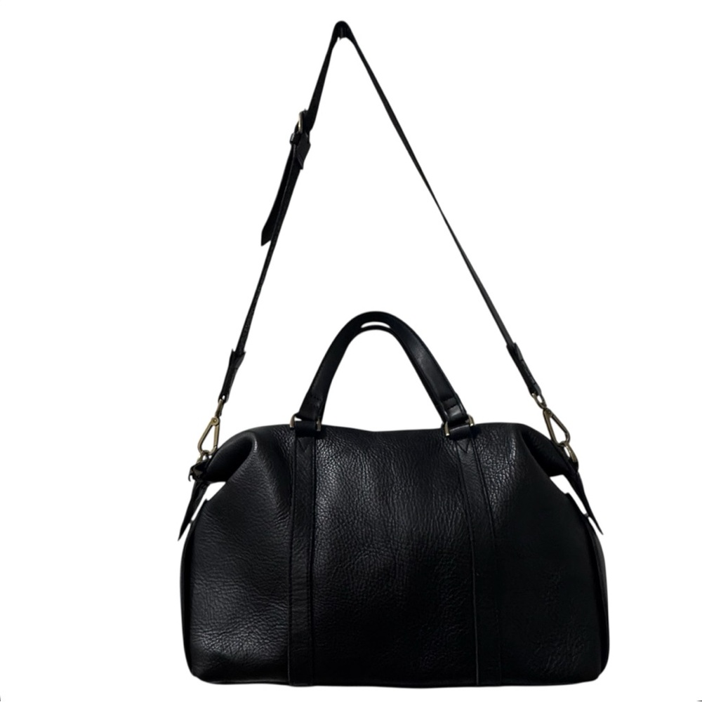 Madewell The Glasgow Satchel Black 100% Genuine Leather Crossbody Purse Handbag